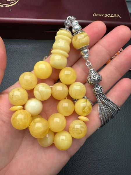 Rus Kaya Maskot Model Damla Kehribar Tesbih