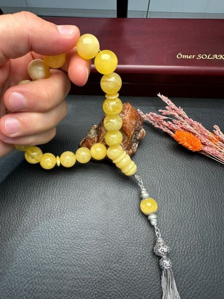 Rus Kaya Maskot Model Damla Kehribar Tesbih