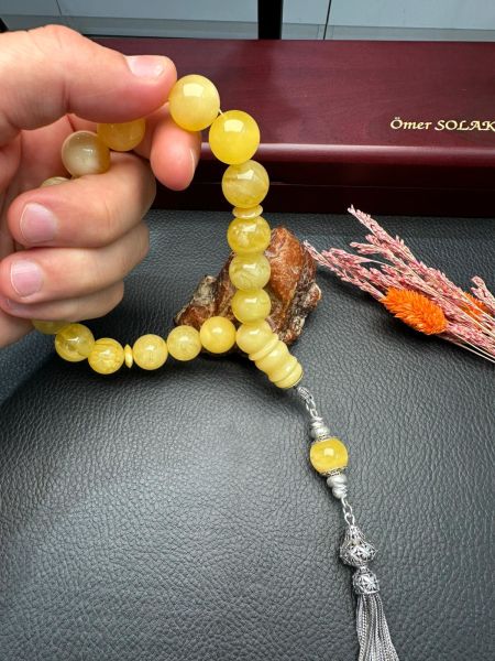 Rus Kaya Maskot Model Damla Kehribar Tesbih