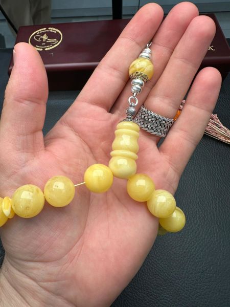 Rus Kaya Maskot Model Damla Kehribar Tesbih