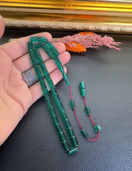 Kesme Model Sistemli Ateş Kehribar Tesbih