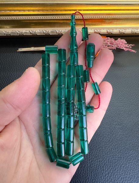 Kesme Model Sistemli Ateş Kehribar Tesbih