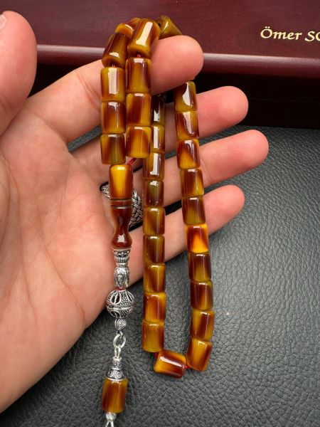 Yakup Kara Çubuk Sıkma Kehribar Tesbih