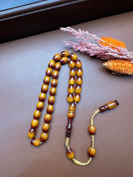 Fıçı Model Sıkma Kehribar Tesbih