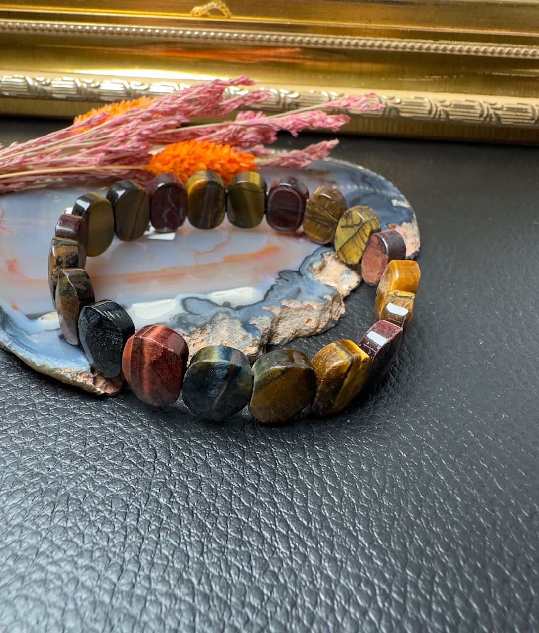 Kaplan Gözü Taşı Doğal Taş Bileklik