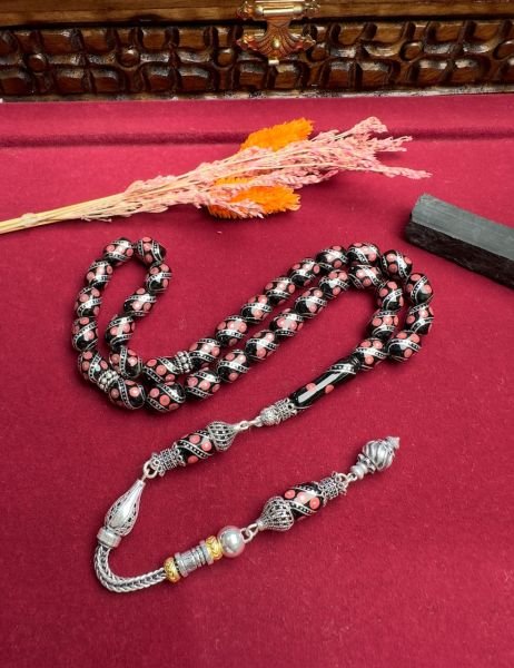 Kapsül Model Gümüş İşlemeli  Erzurum Oltu Tesbih