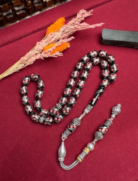 Kapsül Model Gümüş İşlemeli  Erzurum Oltu Tesbih