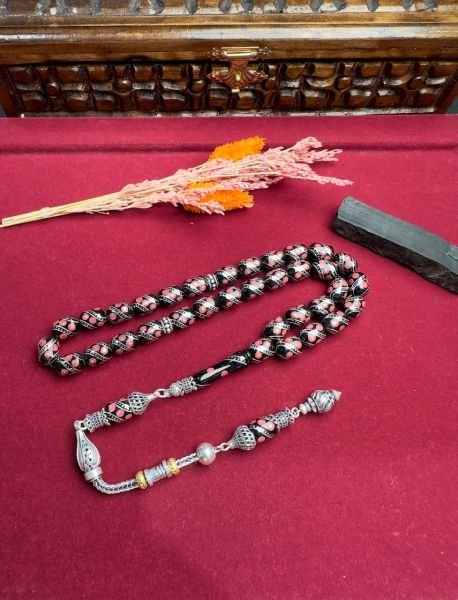 Kapsül Model Gümüş İşlemeli  Erzurum Oltu Tesbih