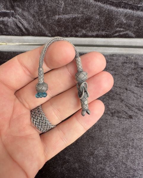 Mavi Renk Taşlı Trabzon Kazaz Püskül