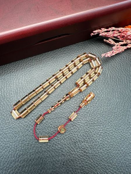 Küçük Boy Kesme  Model  Ateş Kehribar Tesbih