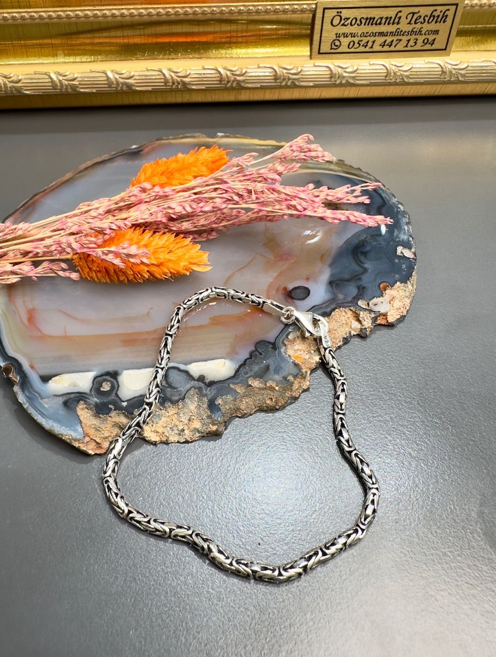 Özel Tasarım Erkek Gümüş Bileklik