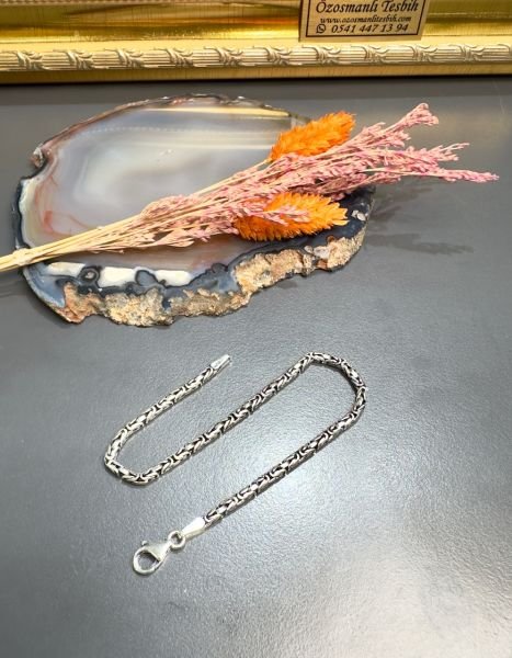 Özel Tasarım Erkek Gümüş Bileklik