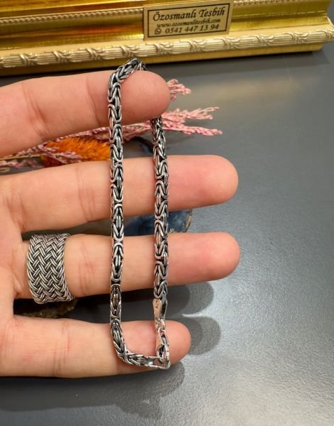 Özel Tasarım Erkek Gümüş Bileklik