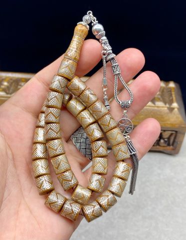 Kesme Model 925 Ayar Gümüş İşleme Kuka Tesbih