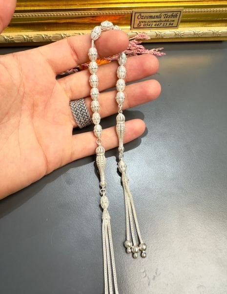 Beyzi Model Gümüş Zaza Tesbih