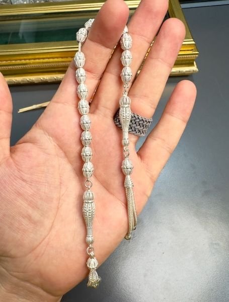Beyzi Model Gümüş Zaza Tesbih