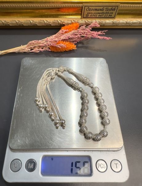 Küre Model Gümüş Zaza Tesbih