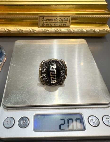 Özel Tasarım Erzurum Oltu Taşlı Gümüş Yüzük