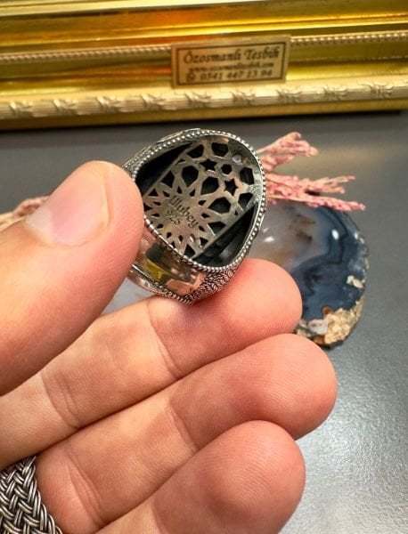 Özel Tasarım Sedef Taşlı Gümüş Yüzük