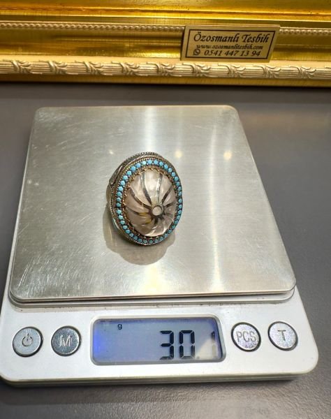 Özel Tasarım Sedef Taşlı Gümüş Yüzük