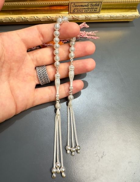 Küre Model Gümüş Zaza Tesbih