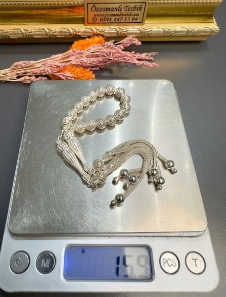 Küre Model Gümüş Zaza Tesbih