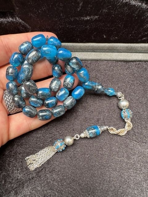 Kapsül Model Mavi Renk Gri Hareli Arizona Firuze Tesbih