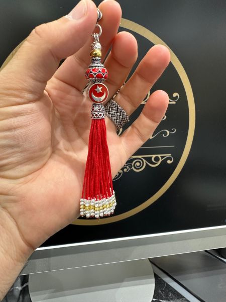 Özel Tasarım Kırmızı Renk Osmanlı Saray Püskül