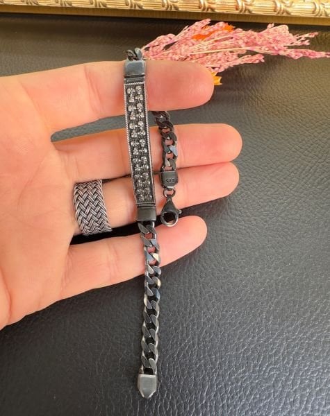 Özel Tasarım Erkek Gümüş Bileklik