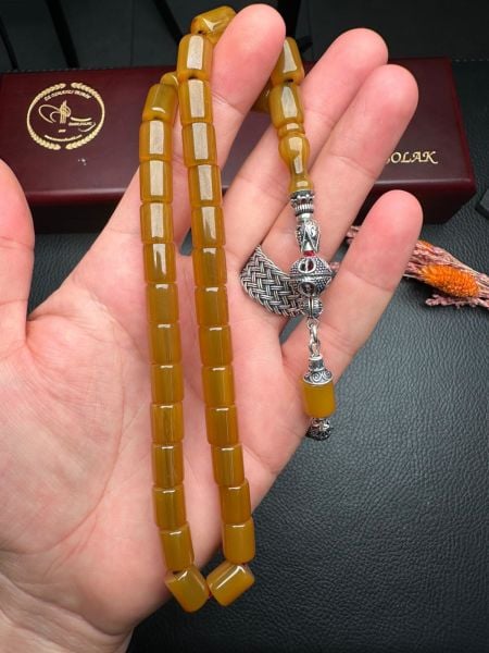 Yakup Kara Çubuk Sıkma Kehribar Tesbih