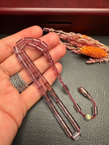 Küçük Boy Kesme  Model  Ateş Kehribar Tesbih