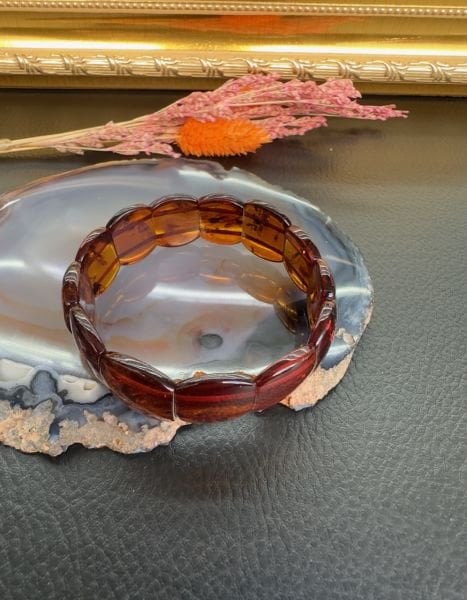 Rolex Model Damla Kehribar Bileklik