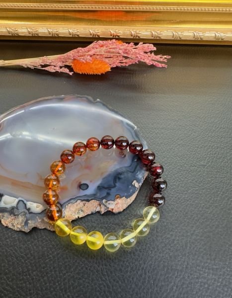 Küre Model Damla Kehribar Bileklik