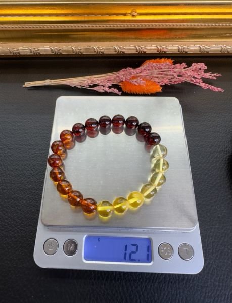 Küre Model Damla Kehribar Bileklik