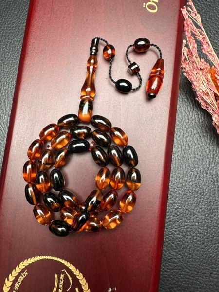 Kapsül Model Ateş  Kehribar Tesbih