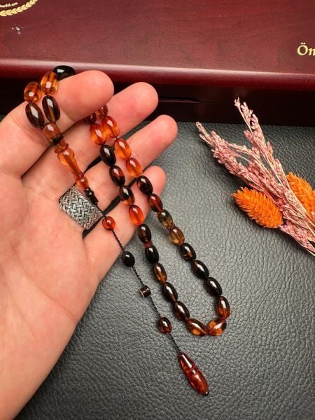 Kapsül Model Ateş  Kehribar Tesbih