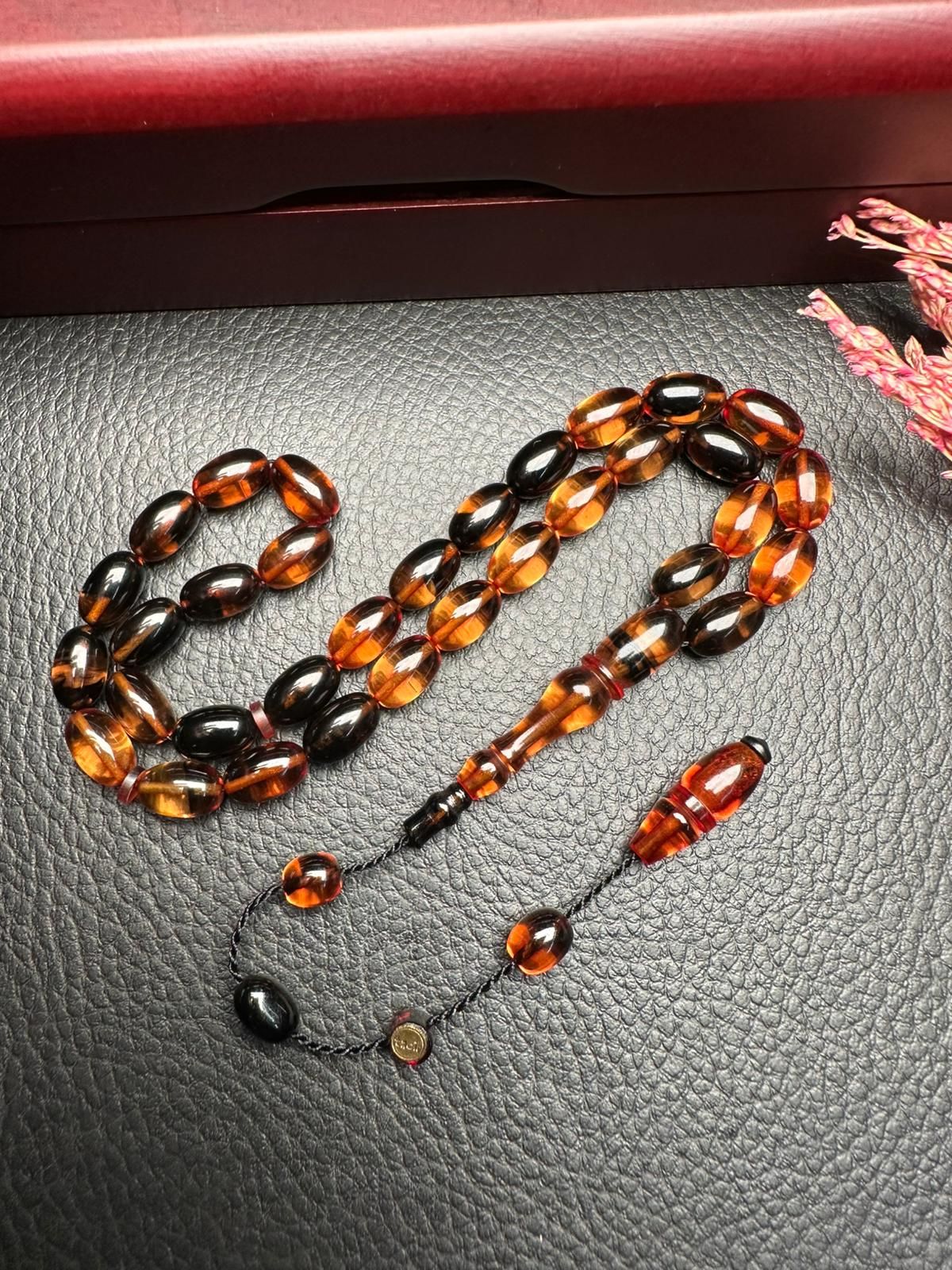 Kapsül Model Ateş  Kehribar Tesbih