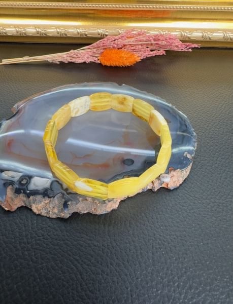 Rolex Model Damla Kehribar Bileklik