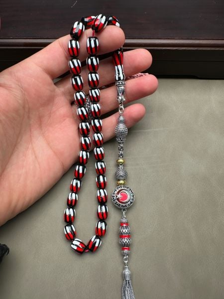 Kapsül Model Taraftar Milli Takım Sıkma Kehribar Tesbih