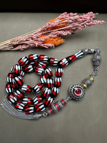 Kapsül Model Taraftar Milli Takım Sıkma Kehribar Tesbih