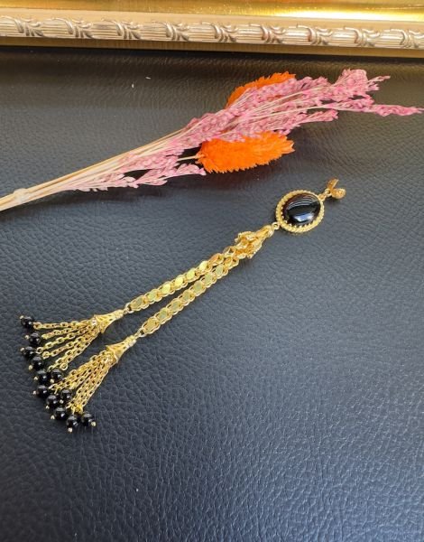 Özel Tasarım Altın Yaldız Kaplama Gümüş Püskül