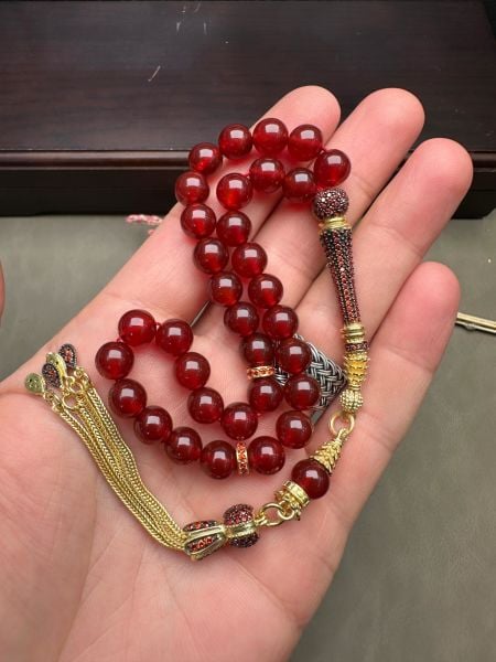 Küre Model Akik Doğal Taş Tesbih