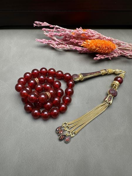 Küre Model Akik Doğal Taş Tesbih