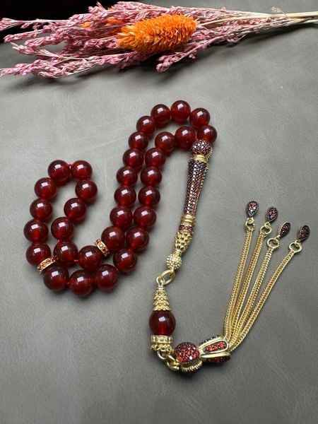 Küre Model Akik Doğal Taş Tesbih