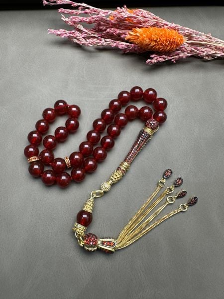 Küre Model Akik Doğal Taş Tesbih