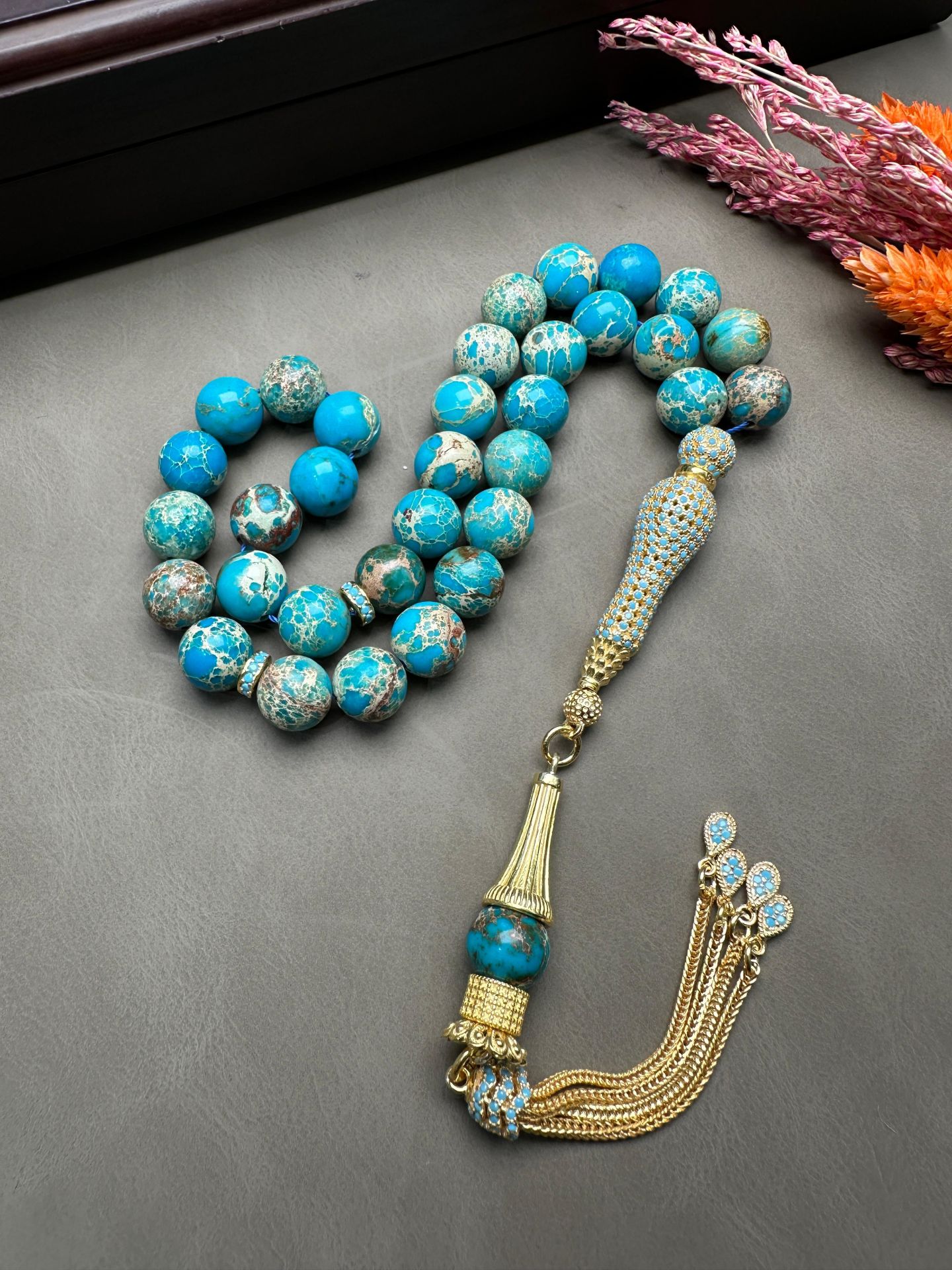 Küre Model Varisit Doğal Taş Tesbih