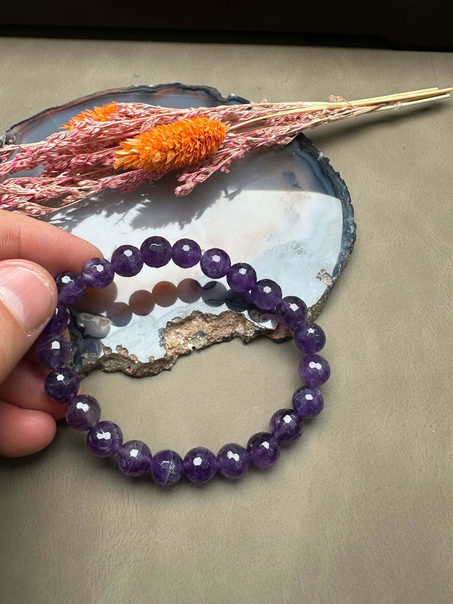 Ametist Doğal Taş Bileklik