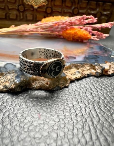 Üç Hilal Özel Tasarım Gümüş Yüzük