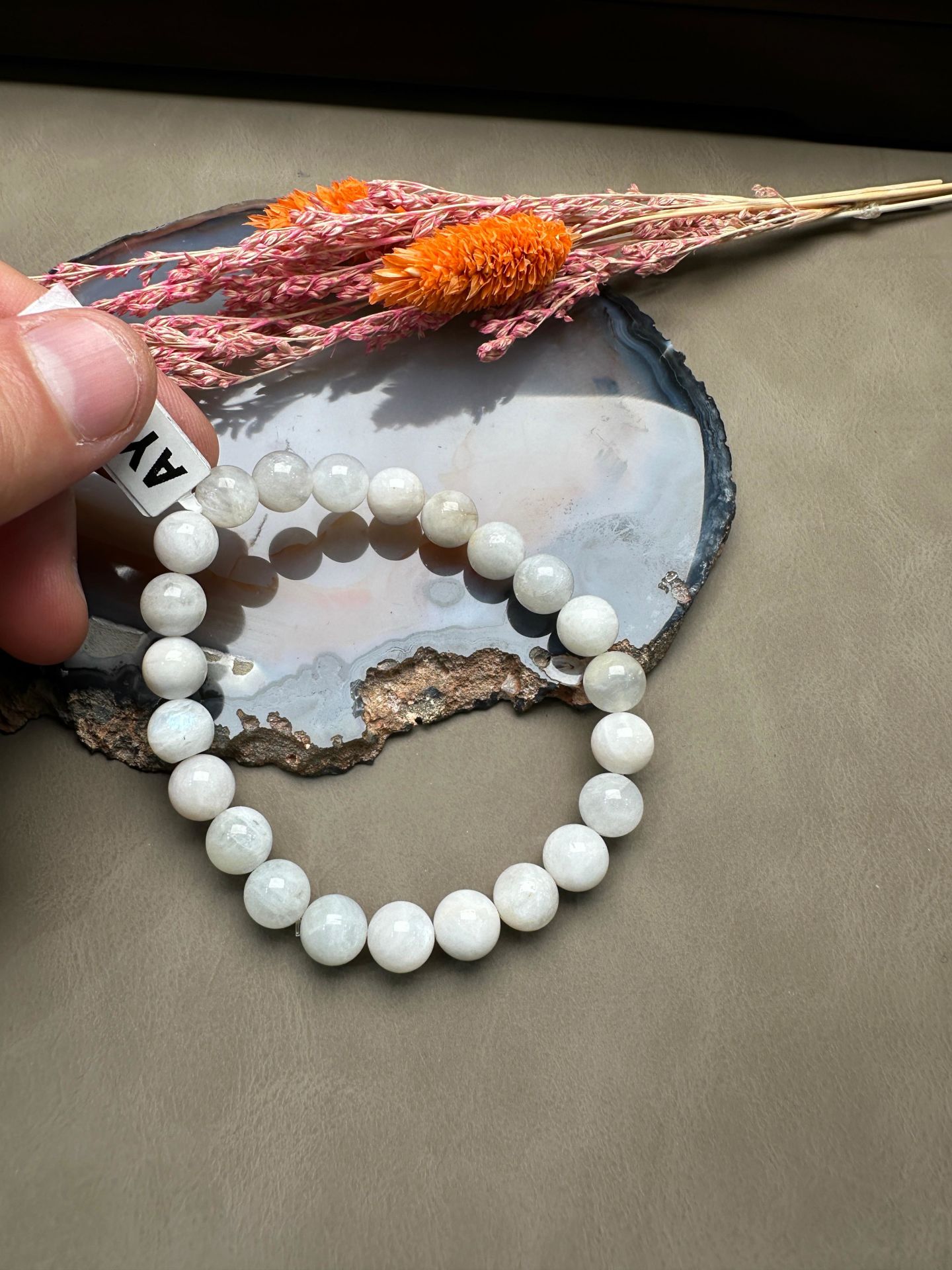 Ay Taşı Doğal Taş Bileklik