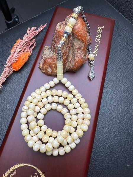 Rus Kaya 99 Luk Damla Kehribar Tesbih